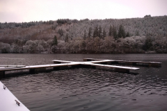 Snowy boat moorings at Loch Oich