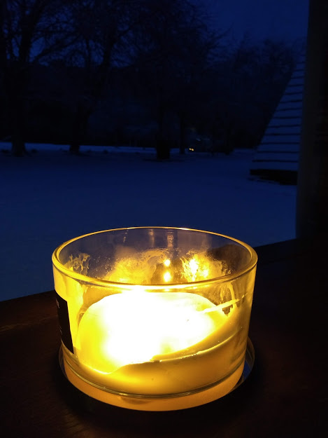 Candlelit snowy night
